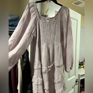 Arula light purple long sleeve dress